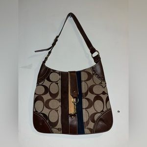 Vintage multiple material signature C shoulder bag.